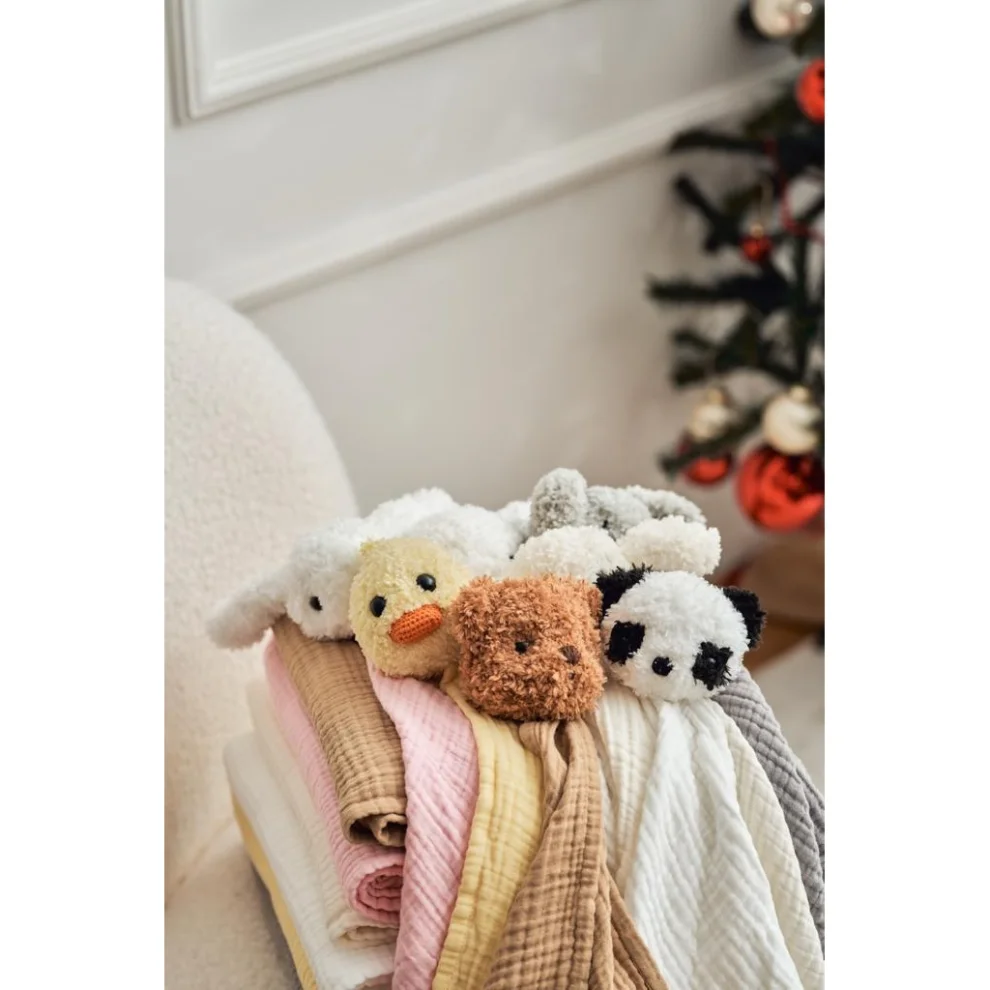MELINO HOME - 4 Layer Muslin Baby Blanket And Sleeping Companion Set - Il