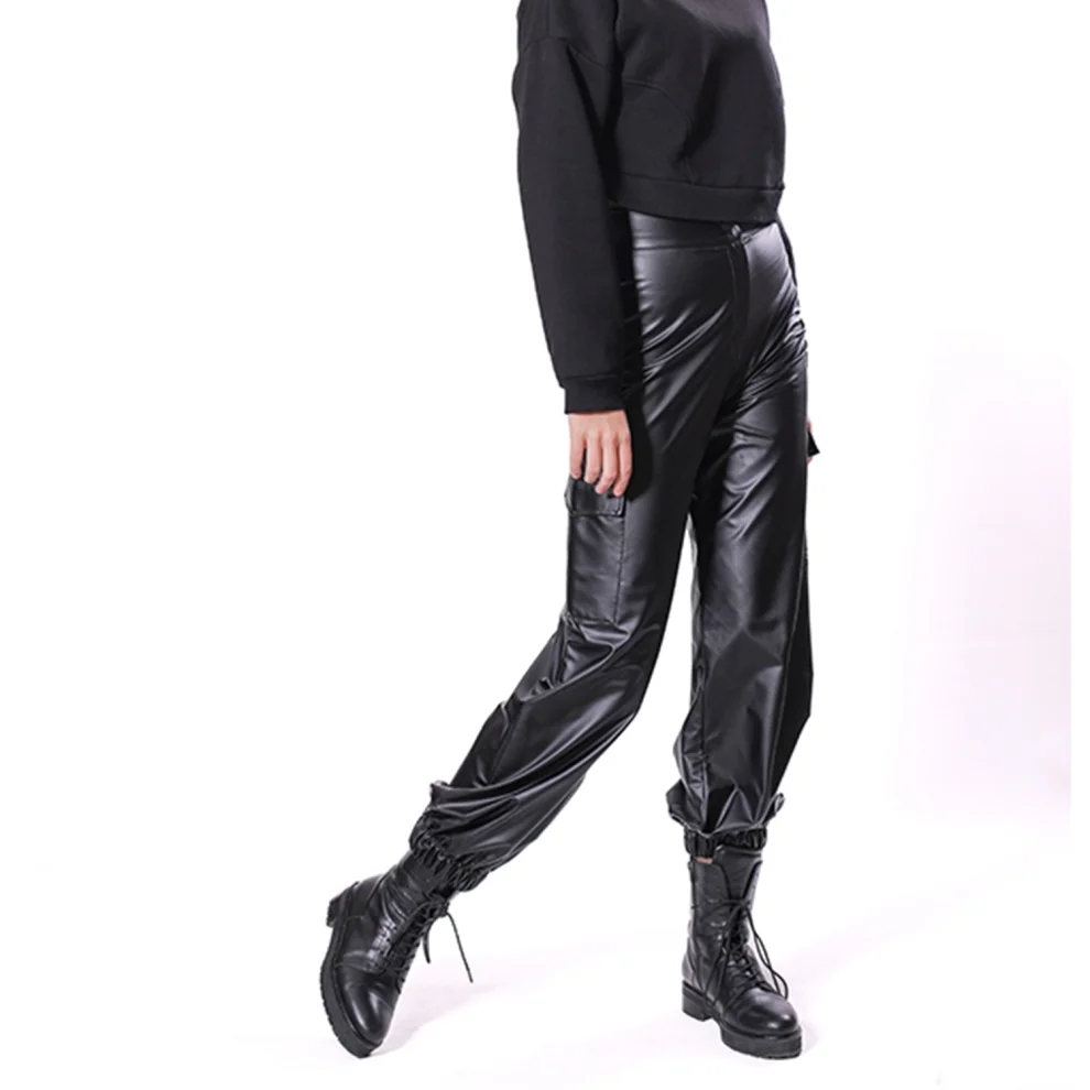 Mezz - Leather Trousers With Cargo Pockets