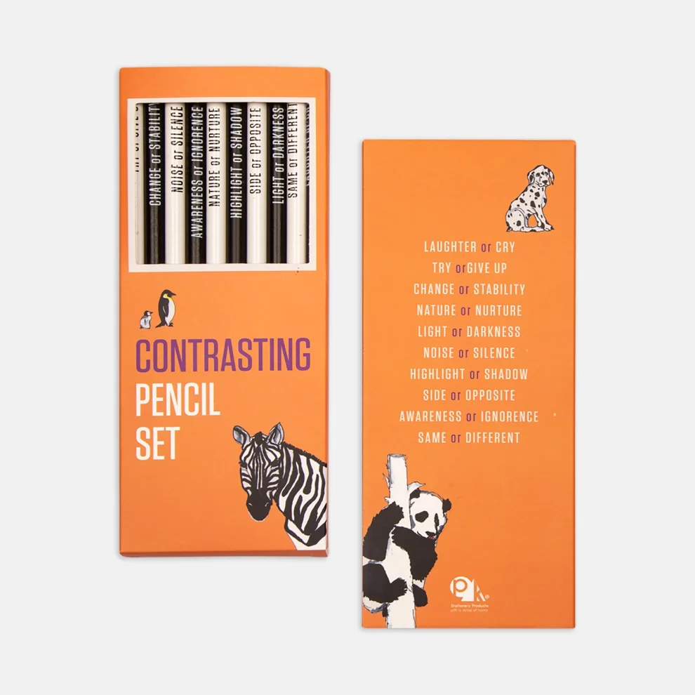 PK Design - Contrasting Set Of 4  Bundle Notebook - Pencil