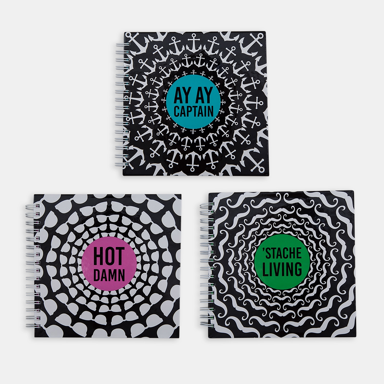 Hipster Series Notebooks - Patterns Set Of 3