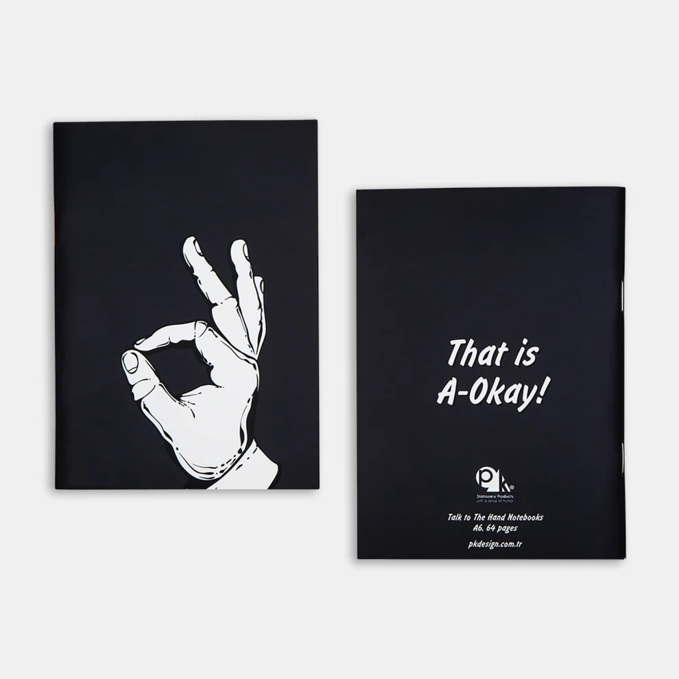 PK Design - Talk To The Hand Defter Kalem Çanta Paketi: A-okay