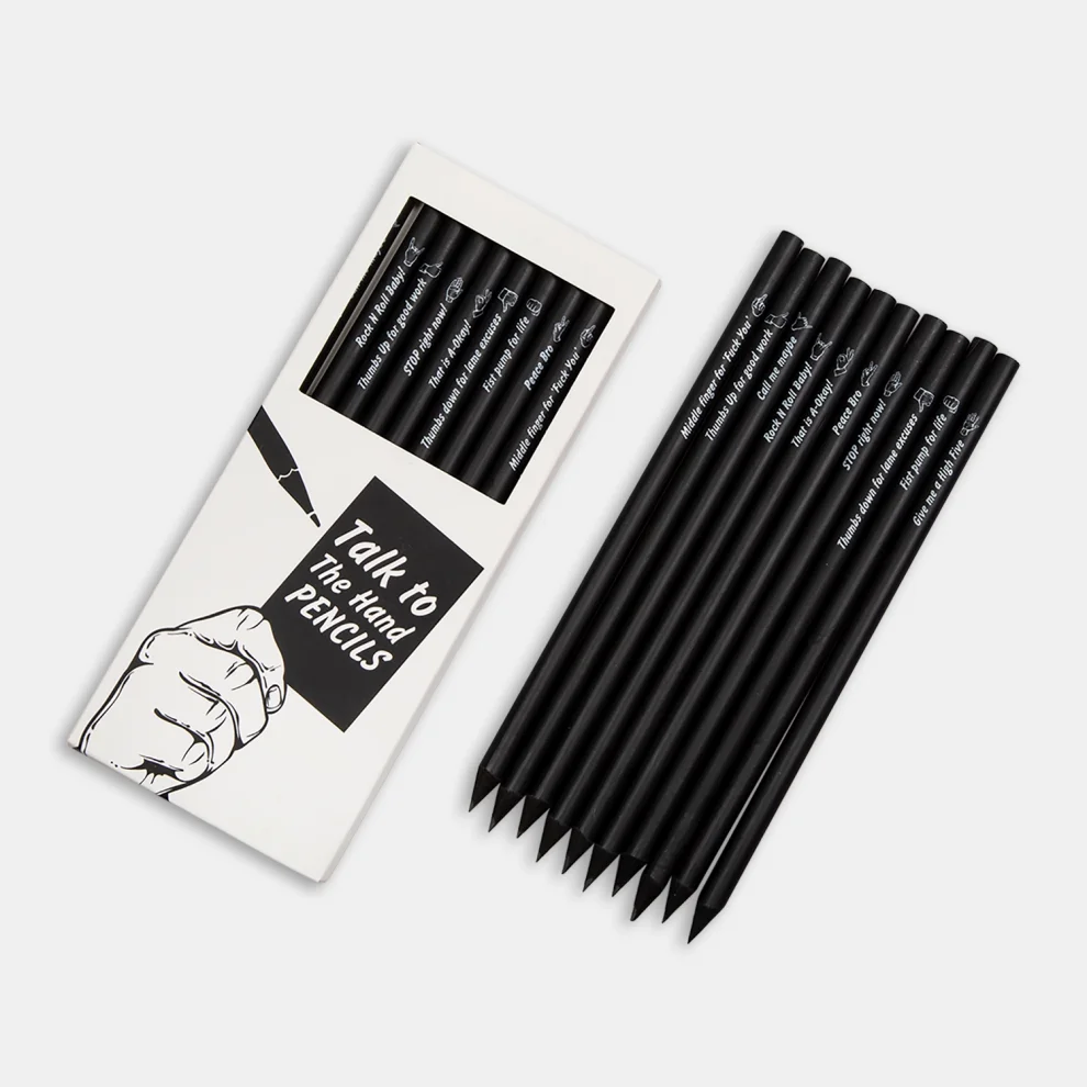 PK Design - Talk To The Hand Notebook Pencil Bag Bundle: A-okay