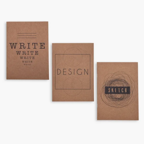 PK Design - Writedesignsketch Notebooks: Set Of 3