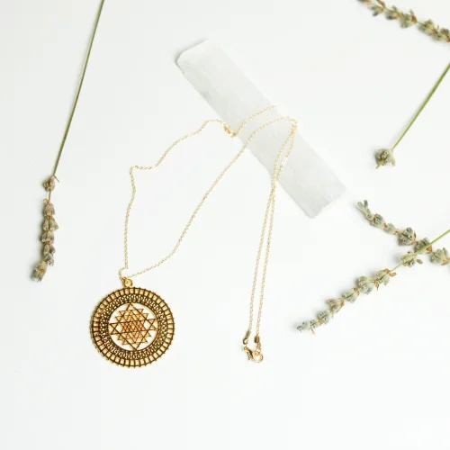 Boho Yoga Art - Sri Yantra Necklace