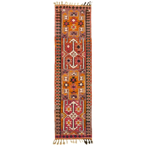 Rug N Carpet - Gladys El Dokuma Herki Yolluk 90x 307cm