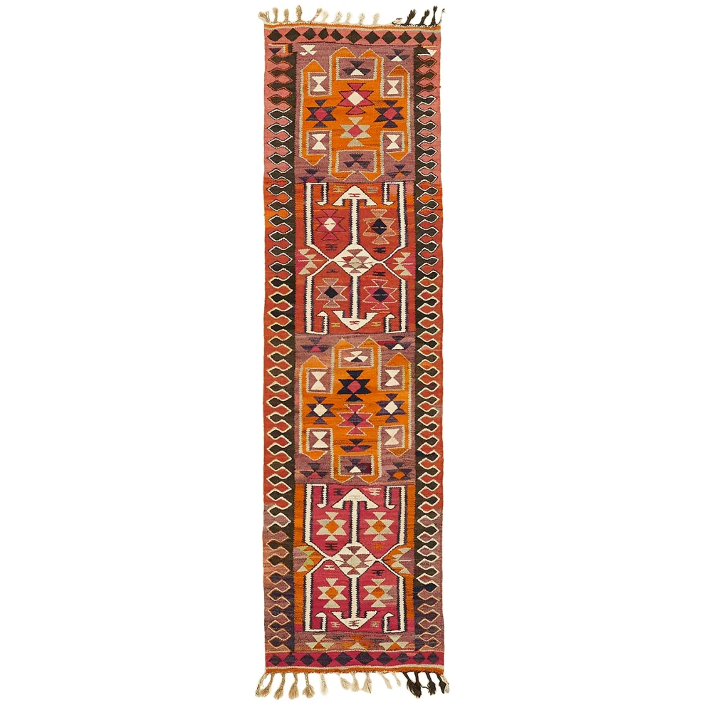 Rug N Carpet - Gladys El Dokuma Herki Yolluk 90x 307cm