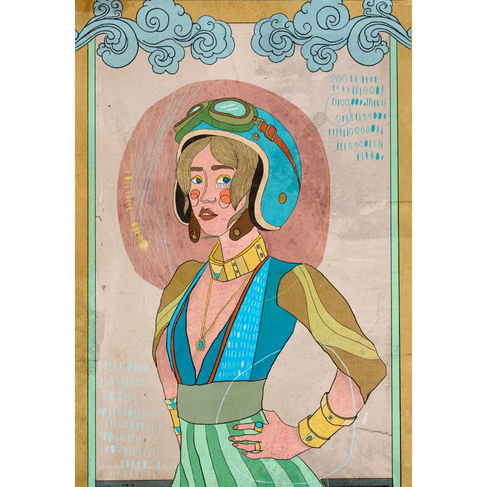 Ruk Illustration - Amelia Fine Art Dijital Baskı İllüstrasyon