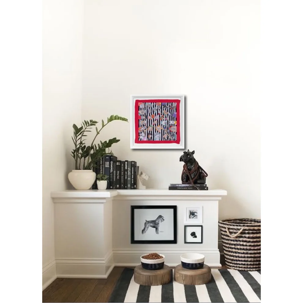 Un Poco - My Dog Is The Best Framed Silk Scarf