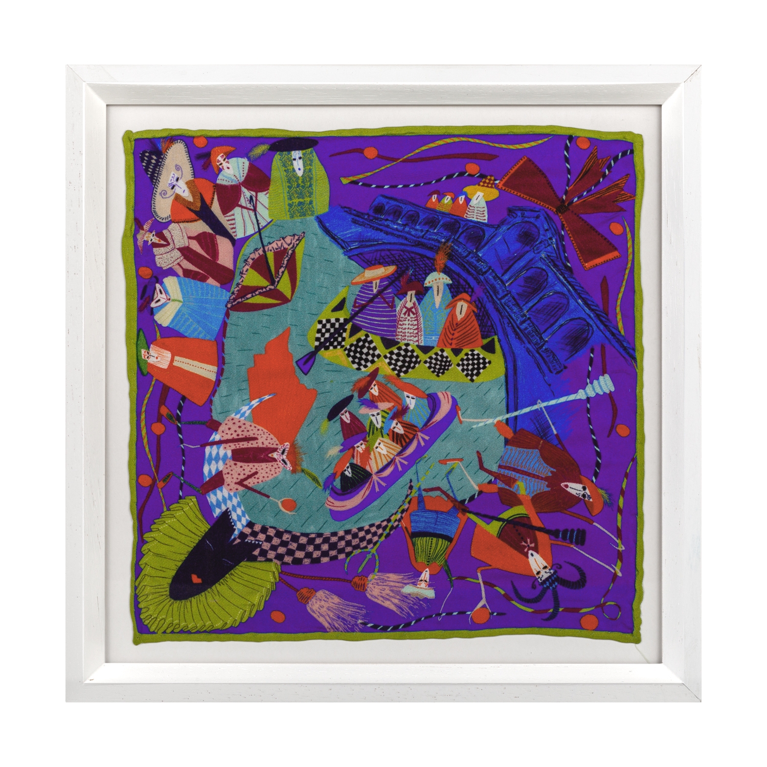 Venice Carnival Framed Silk Scarf