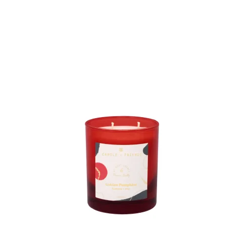 Candle and Friends - No.6 Golden Pumpkint Special Edition Çift Fitilli Cam Mum