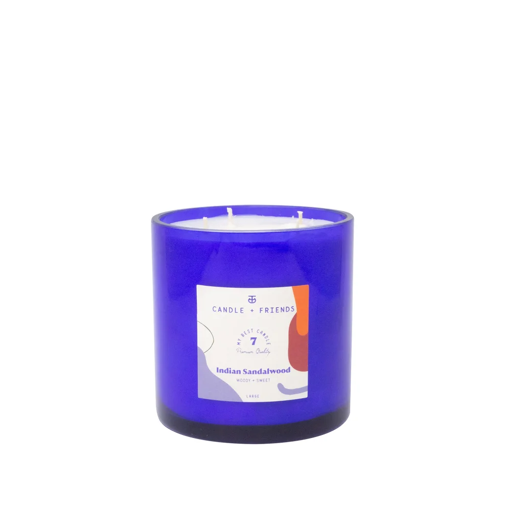 Candle and Friends - No.7 Indian Sandalwood Special Edition Four Wick Glass Candle