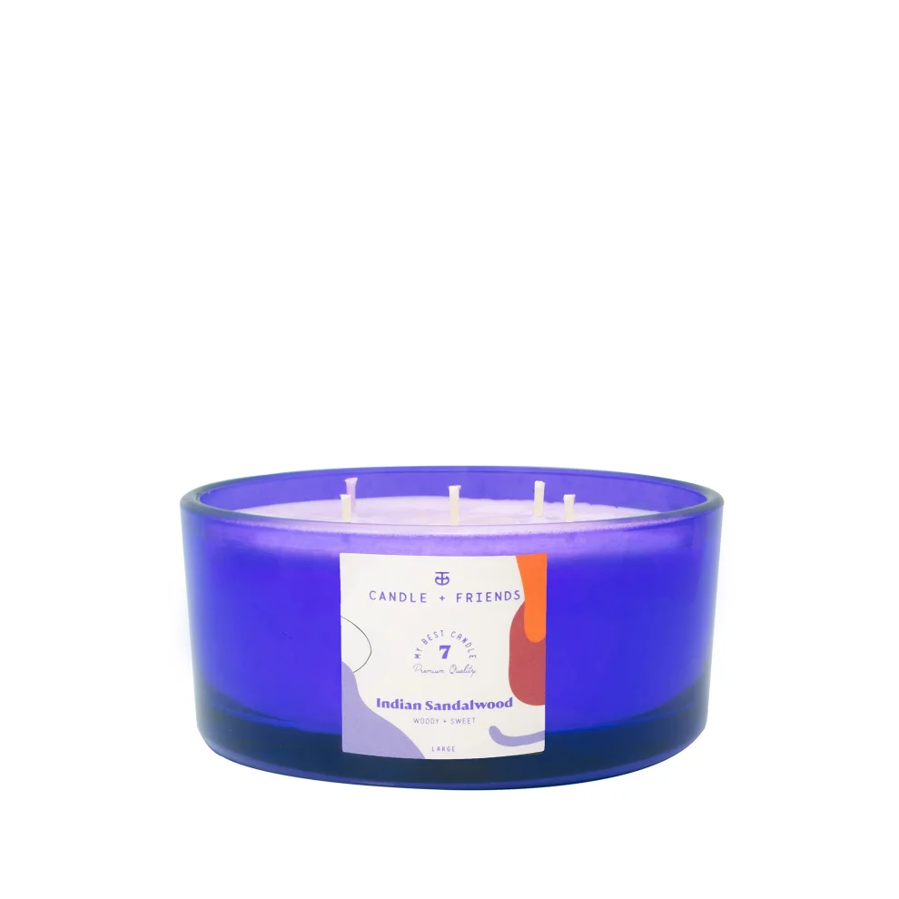 Candle and Friends - No.7 Indian Sandalwood  Special Edition Beş Fitilli Cam Mum