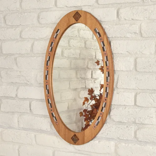 Gugarwood - Elloptical Dream Wooden Wall Mirror - Il