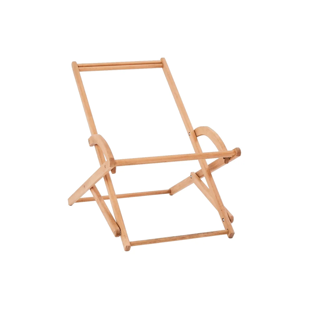 Towdoo Wooden Deck Chair V2 Red Orange hipicon