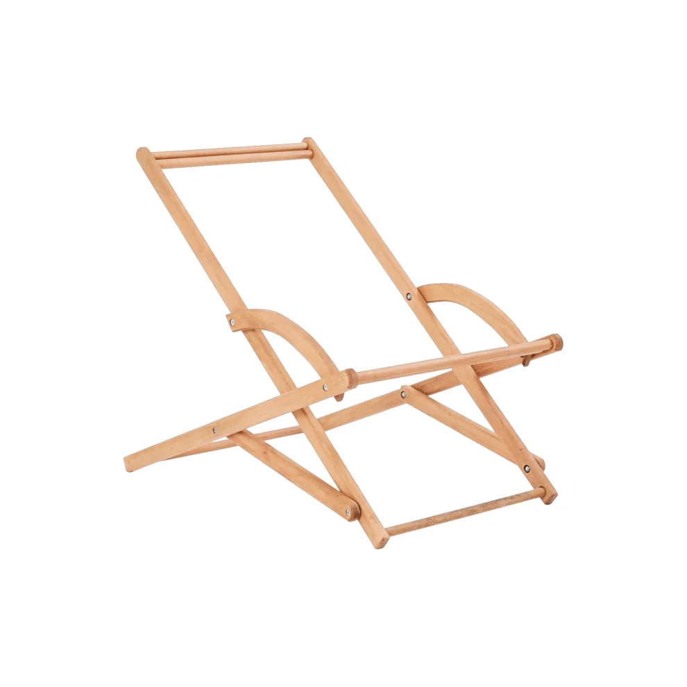 Towdoo Wooden Deck Chair V2 Red Orange hipicon