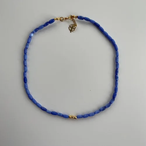 Byebruketenci - Bead With Gold Detail Necklace