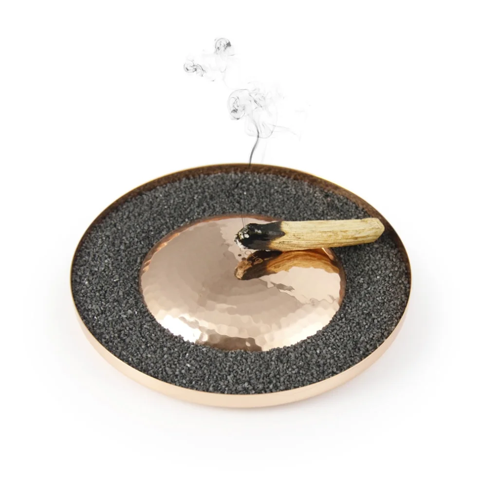 Coho Objet	 - Artisan Göbeklitepe Copper Incense Burner & 3 Palo Santo & Sage Gift Set