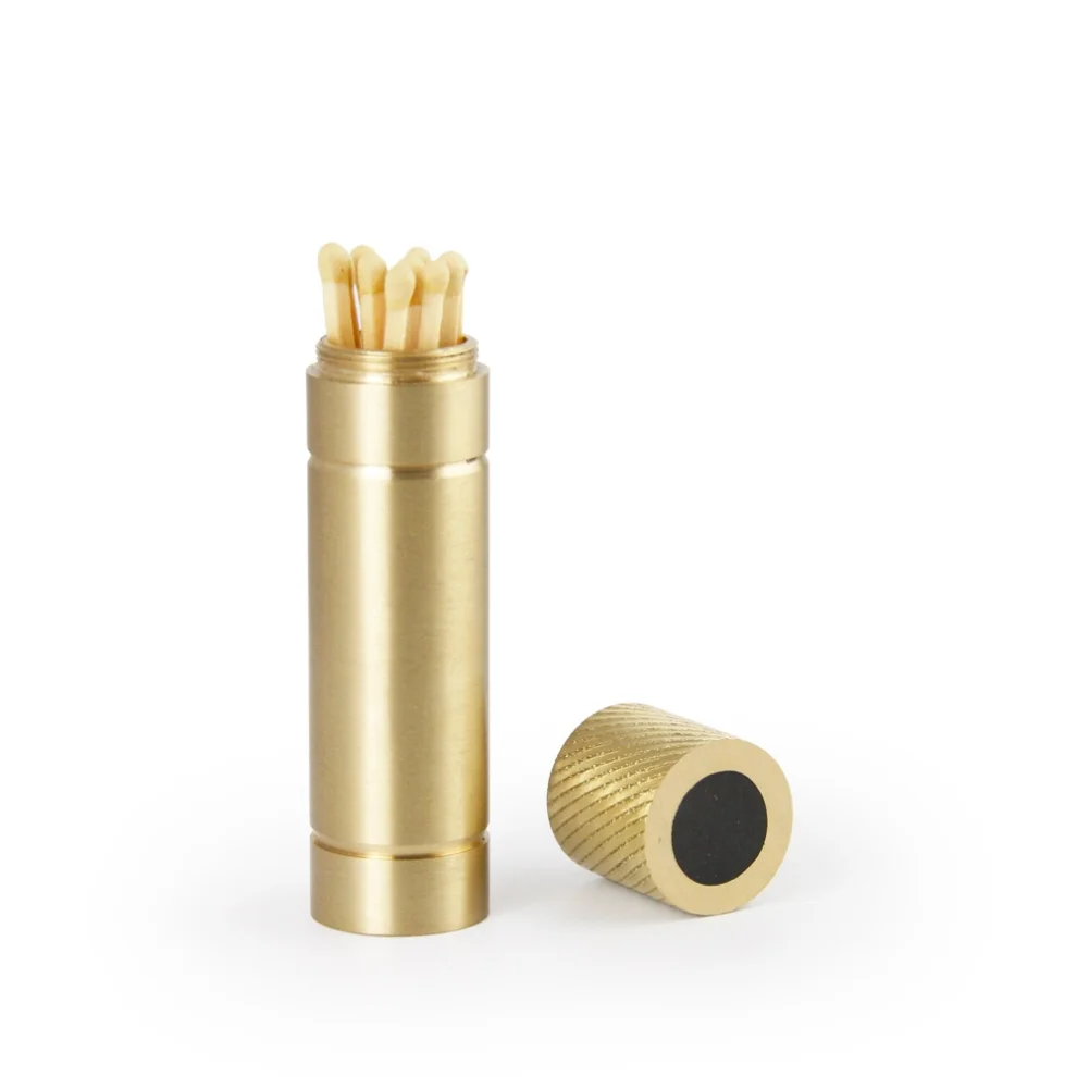 Coho Objet	 - Brass Cigar Holder & Ashtray & Match Holder Gift Set