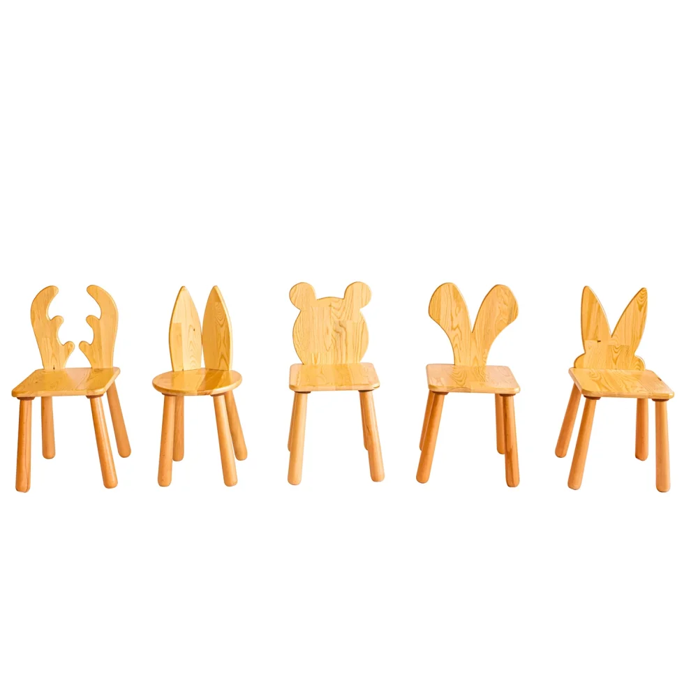 Woodnjoytoy - Bear Wooden Chair