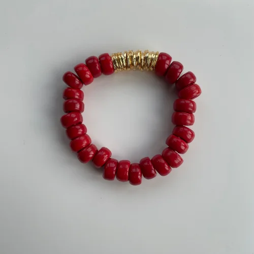  Byebruketenci - Bodrum Beaded Gold Detailed Bracelet