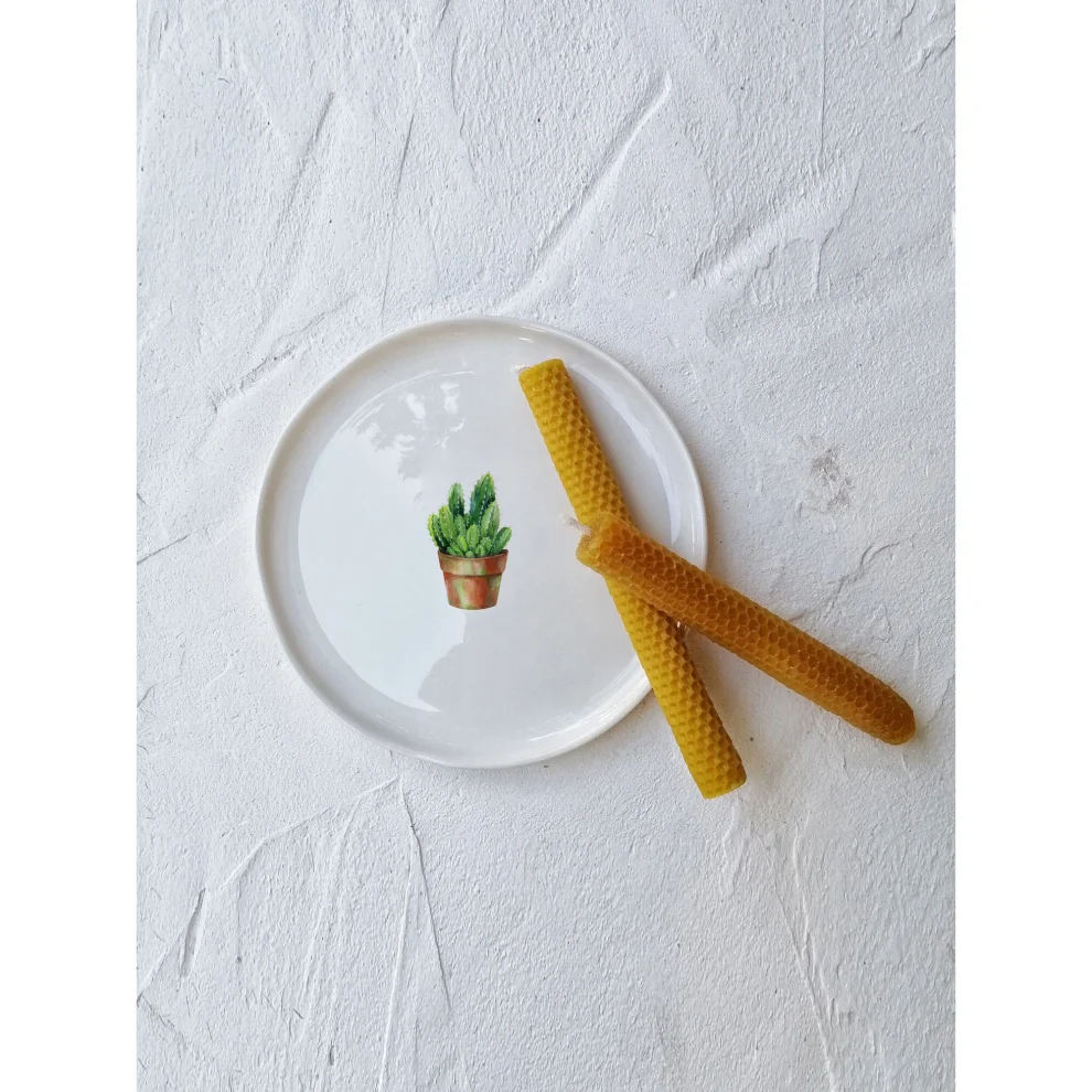 Fusska Handmade Ceramics - Cactus Plate -ıv