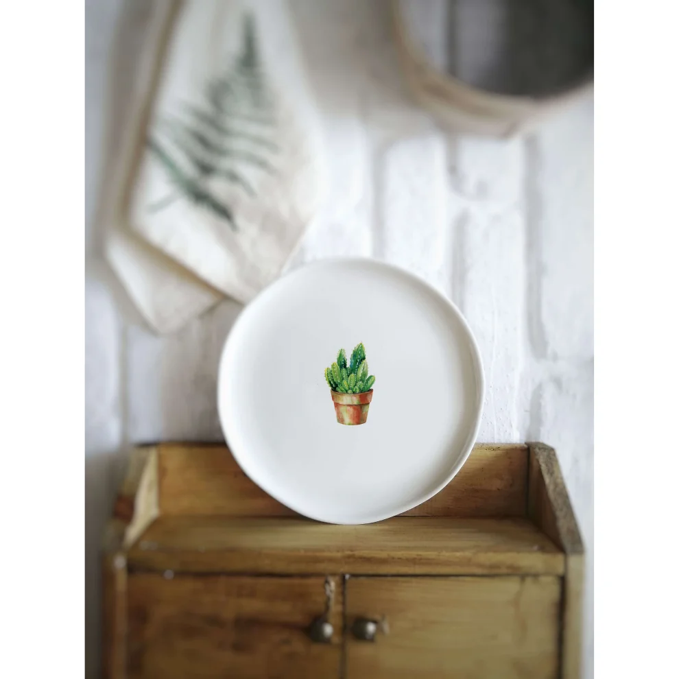 Fusska Handmade Ceramics - Cactus Plate -ıv