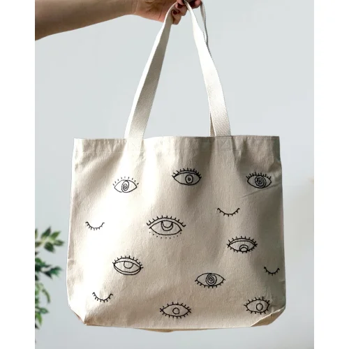 Bael İstanbul - Eyes Large Tote Çanta