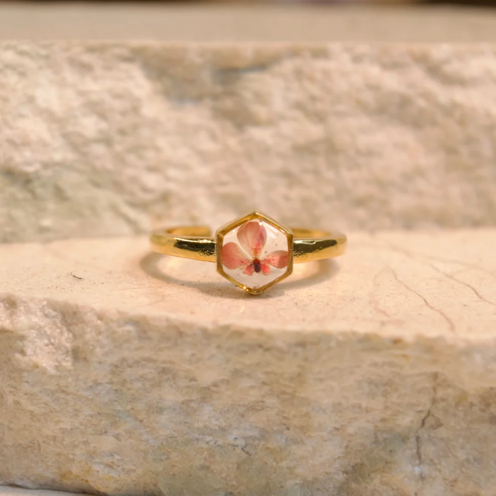 Fiorel Design - Real Flower Ring - One And Only Pink
