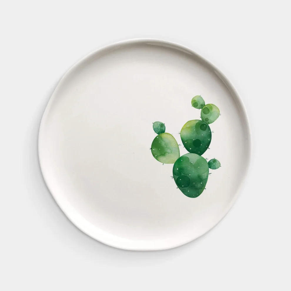 Fusska Handmade Ceramics - Cactus Plate - Il