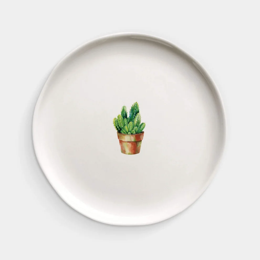 Fusska Handmade Ceramics - Cactus Plate -ıv