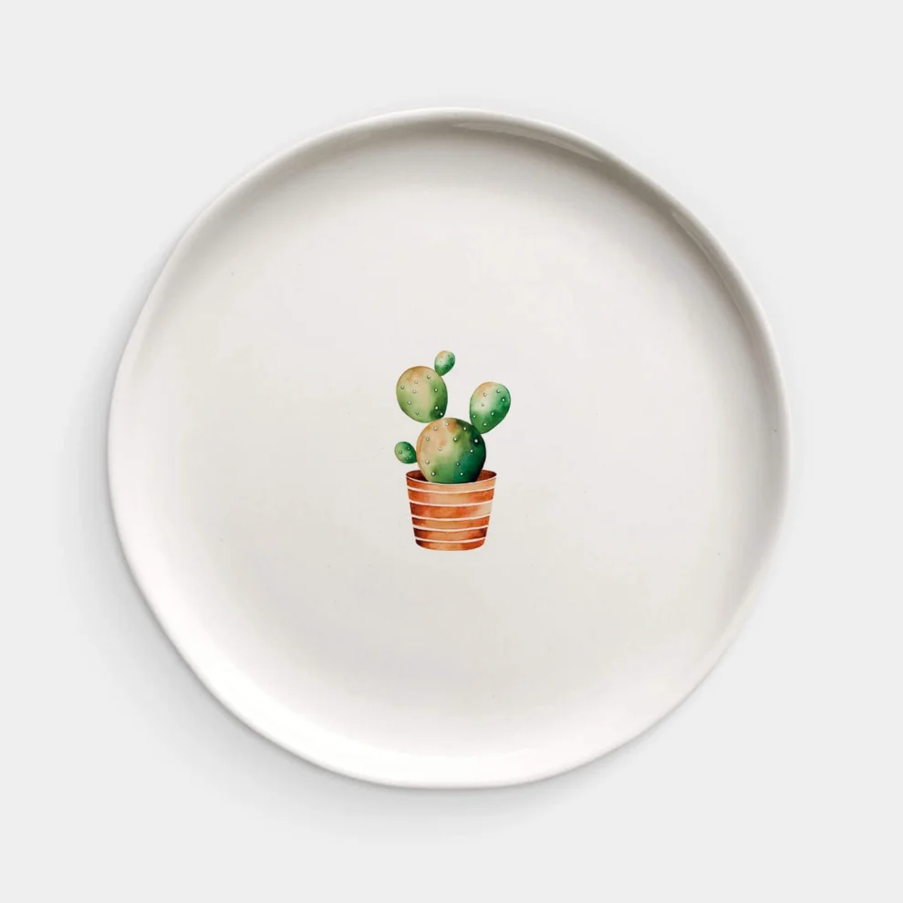 Fusska Handmade Ceramics - Cactus Plate - Vl