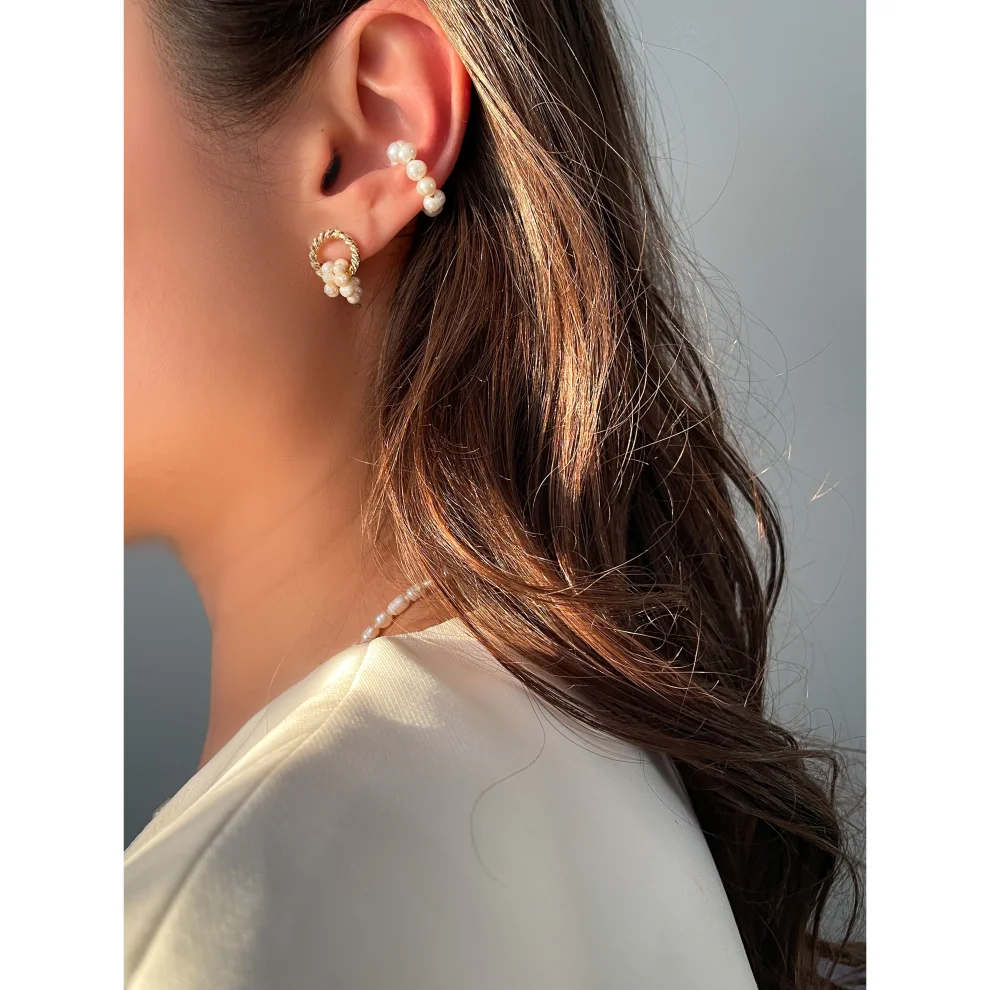 Pierre Violette - Ann Earcuff Pearl Earrings