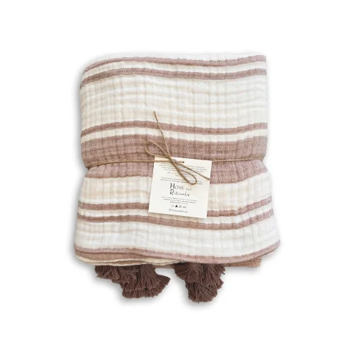 Home and Rituals - Striped 4 Layer Muslin Throw