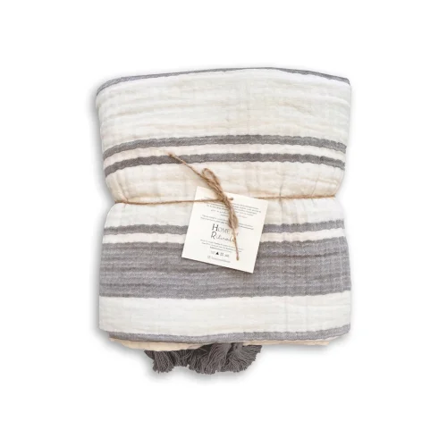 Home and Rituals - Striped 4 Layer Muslin Throw