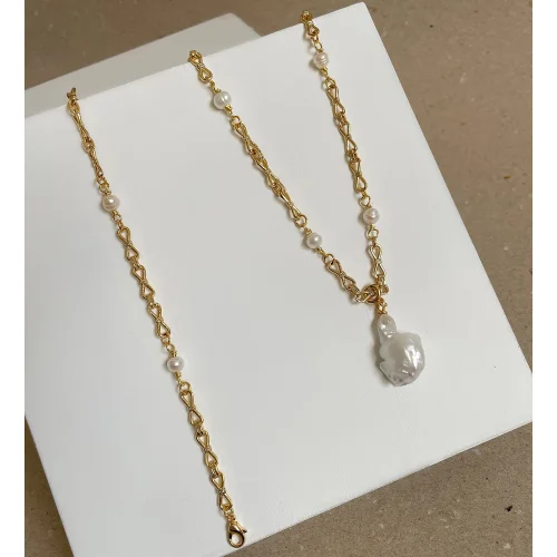 Pierre Violette - Hermia Baroque Pearl Necklace & Bracelet Set