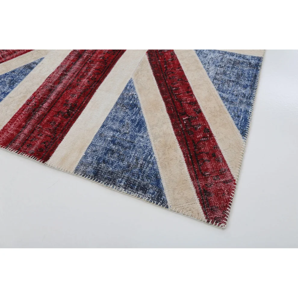 Rug N Carpet - Maxine Handmade Patchwork Flag Rug