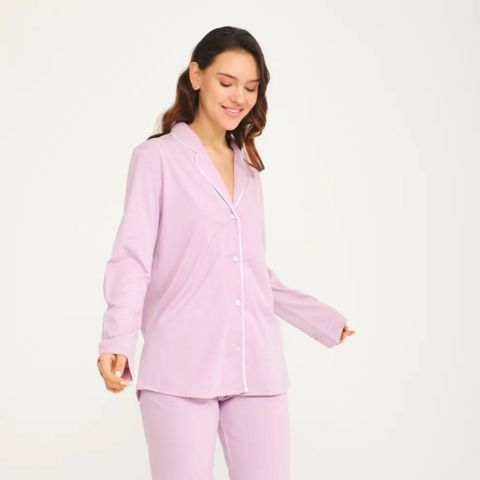 Miespiga - Shirt Pants Pajamas Set