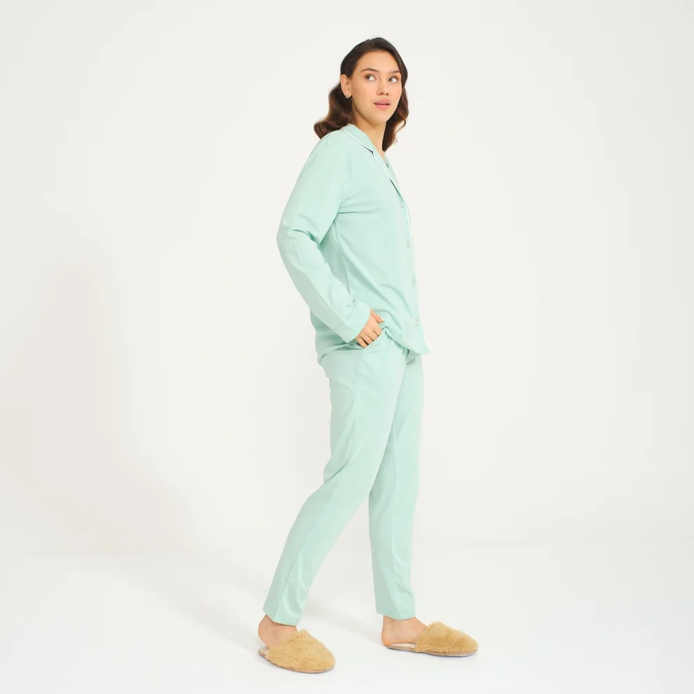 Miespiga - Shirt Pants Pajamas Set