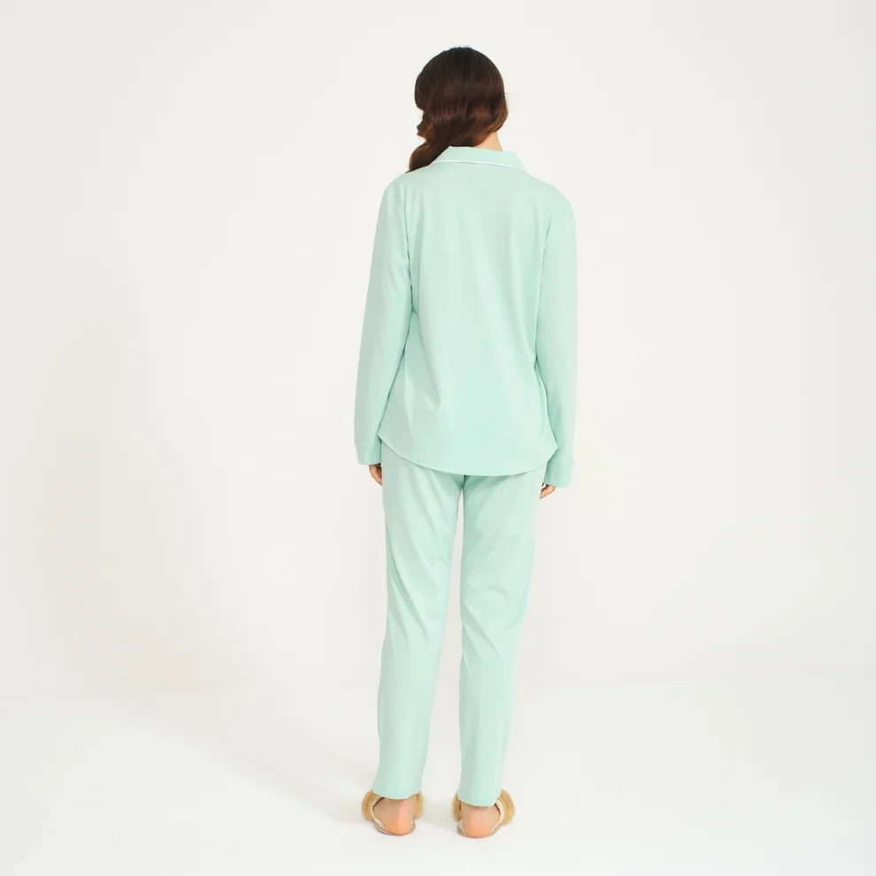 Miespiga - Shirt Pants Pajamas Set