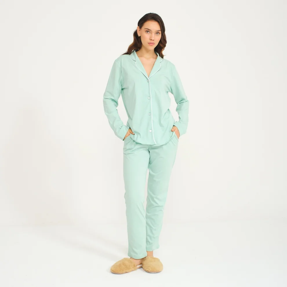 Miespiga - Shirt Pants Pajamas Set