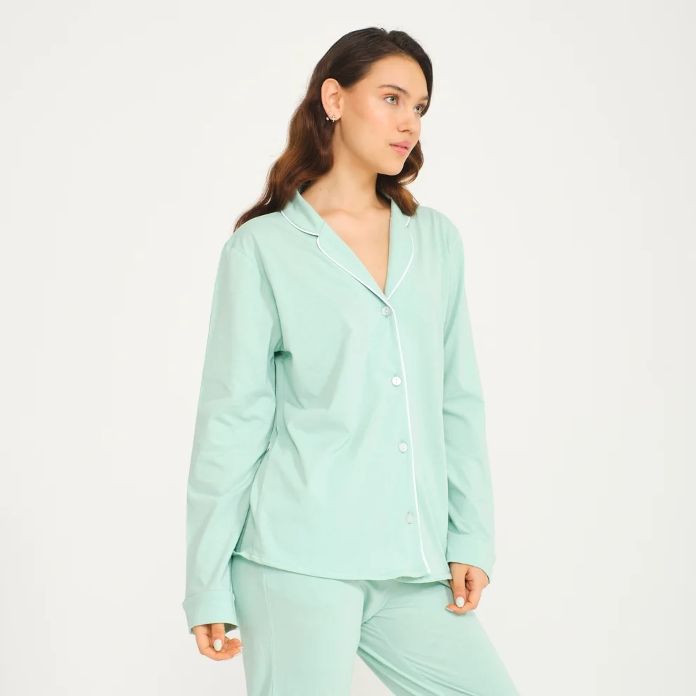 Miespiga - Shirt Pants Pajamas Set