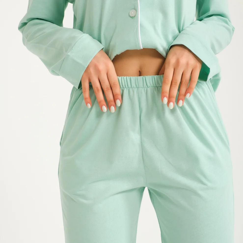 Miespiga - Gömlek Pantolon Pijama Takımı