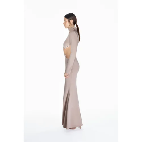 Quatervois - 08 Embroidered Maxi Dress With Cut Out