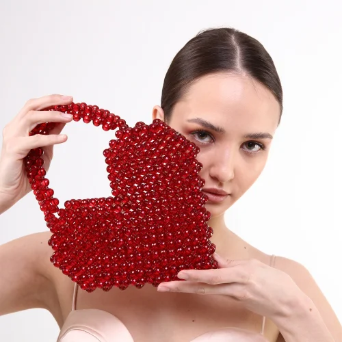 Ava Villain - Eros Heart Beaded Bag