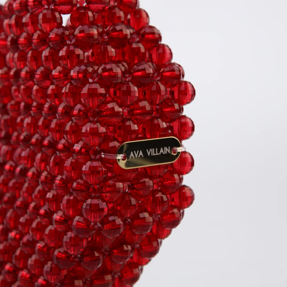 Ava Villain - Eros Heart Beaded Bag