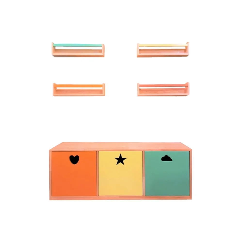 Woodnjoytoy - Toy Cabinet & Bookshelf