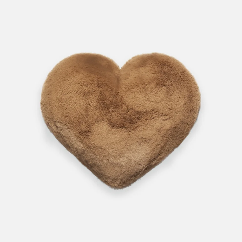 Ali Nuh Objects - Faux Fur Heart Pillow