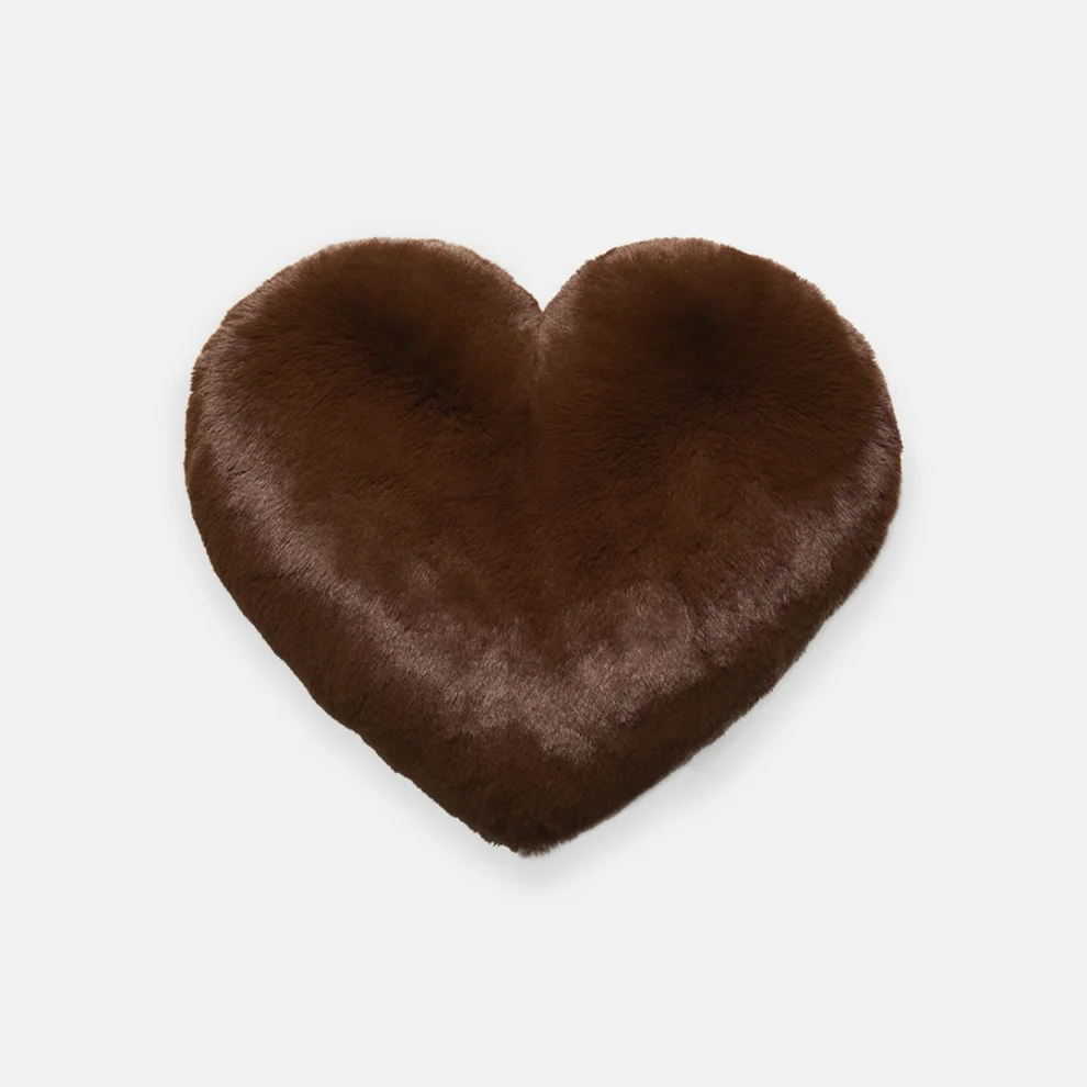 Ali Nuh Objects - Faux Fur Heart Pillow