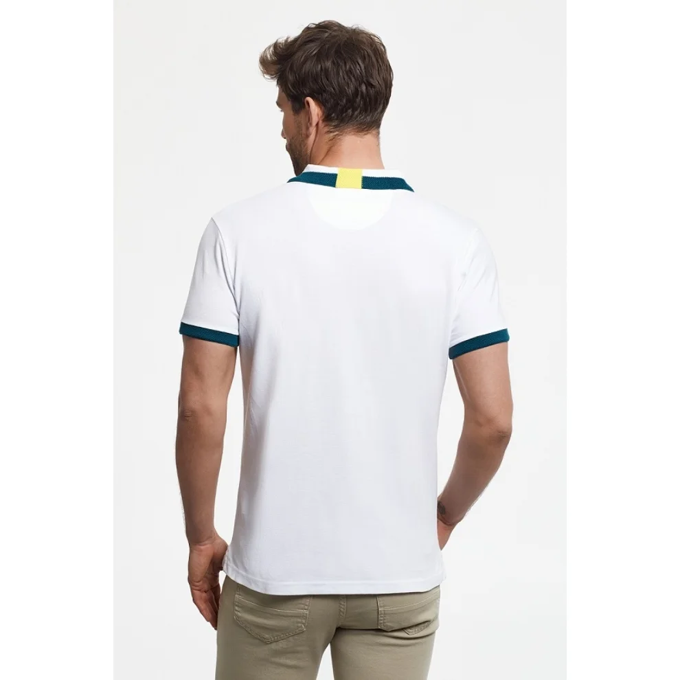 Port Royale	 - Striped Collar, Pique Polo