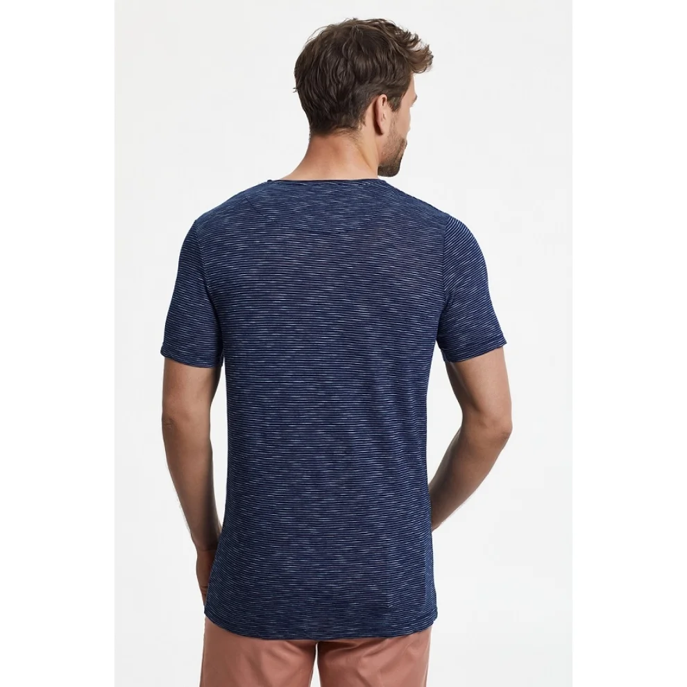 Port Royale	 - Indigo Striped T-shirt